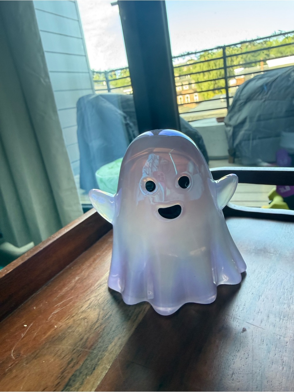 Iridescent Purple Ghost Ceramic Figurine - Home Accents